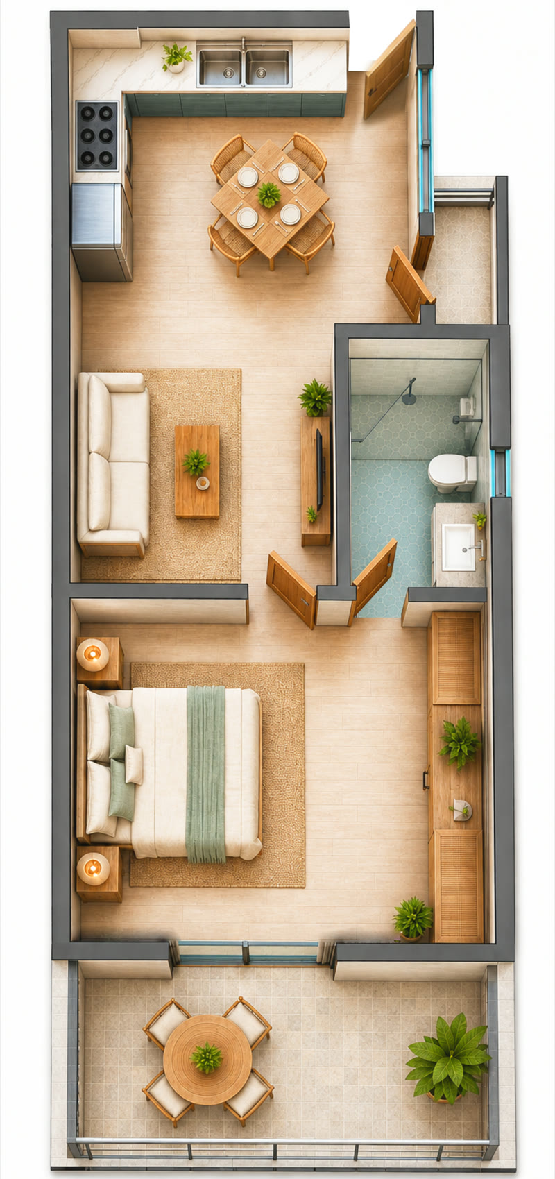 Floorplan of Unit 109