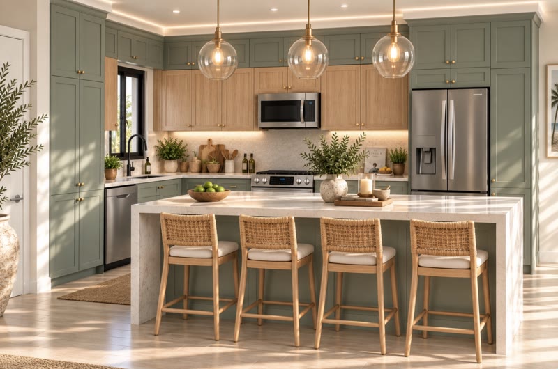 Illustrative kitchen and dining space at ONE ROATÁN